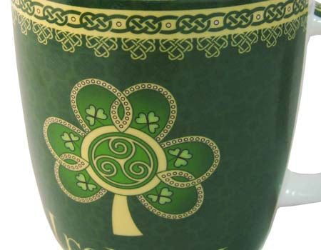 Shamrock Spiral Bone China Mug