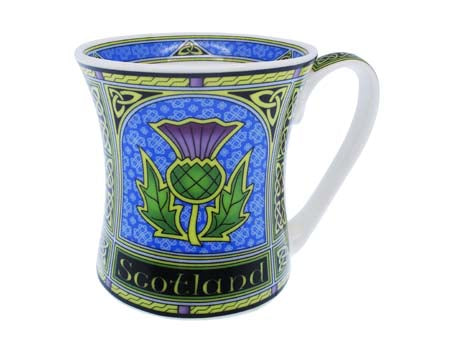 Scottish Thistle Window Bone China Mug