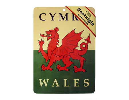 Welsh Dragon Flag Nostalgia Metal Flag