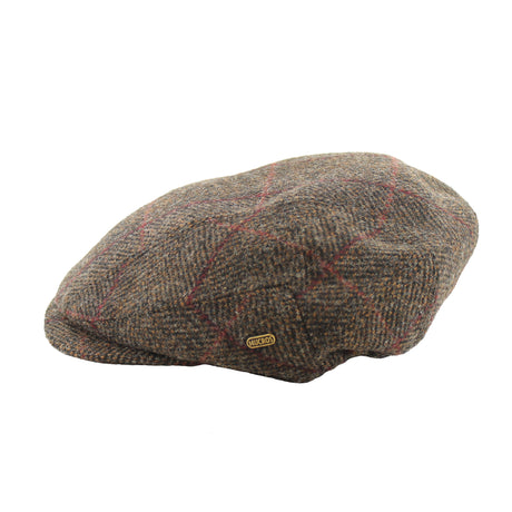 Mucros Weavers Irish Tweed Trinity Flat Cap Mucros Solid Black - Small