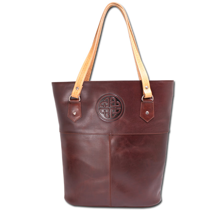 Ladies Leather Tote Bag - Brown