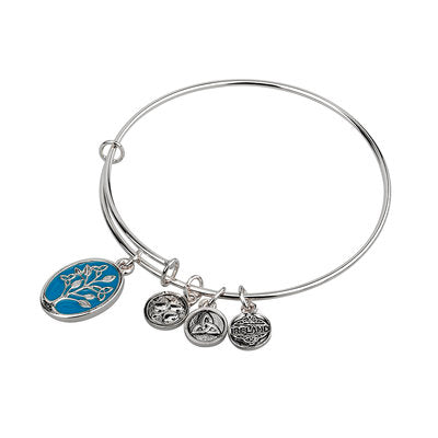 Tree Of Life Enamel Charm Bangle