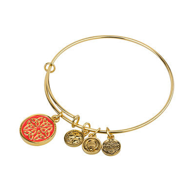 Enamel Trinity Knots Charm Bangle