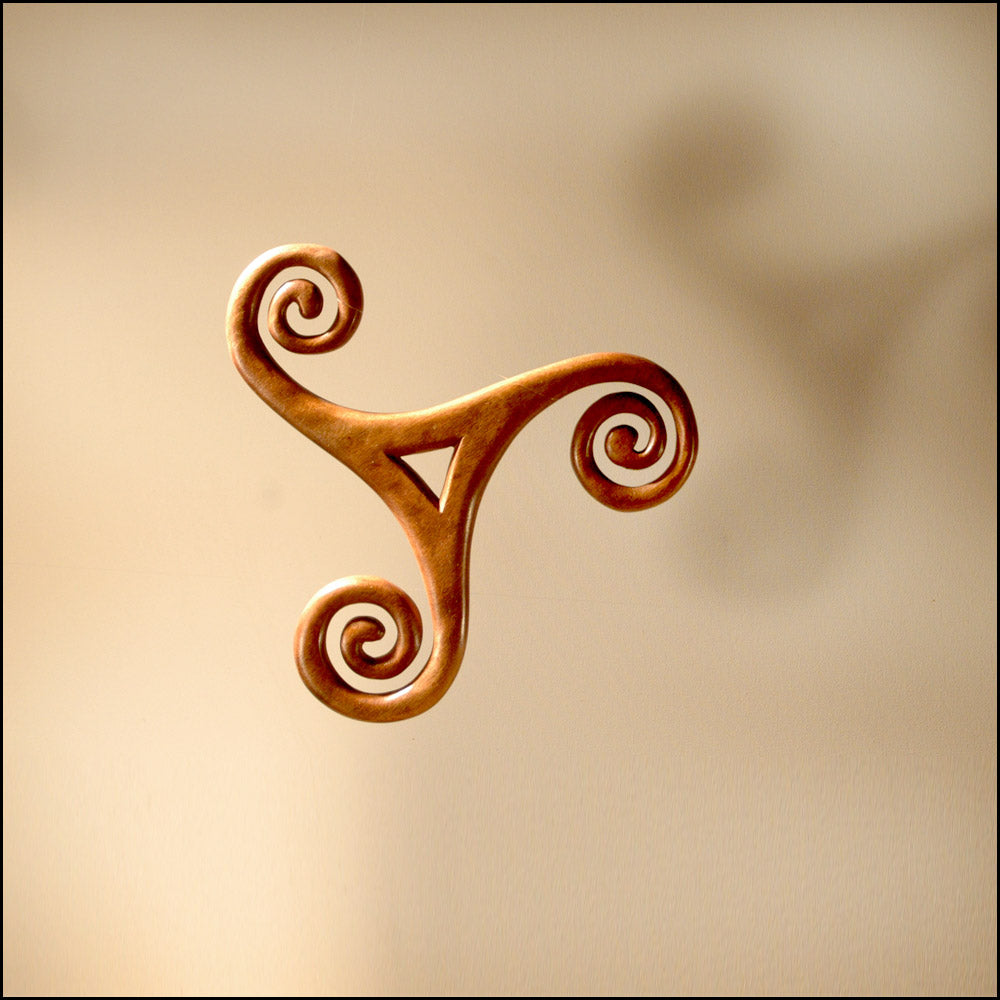 Celtic Triskelion Wood Carving