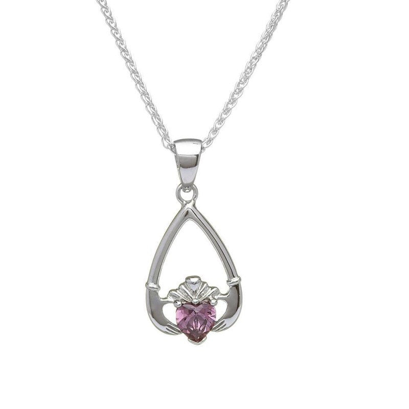 Birthstone Claddagh Necklace – Real Irish