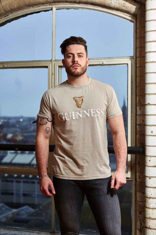 Guinness Trademark Label T-Shirt Beige