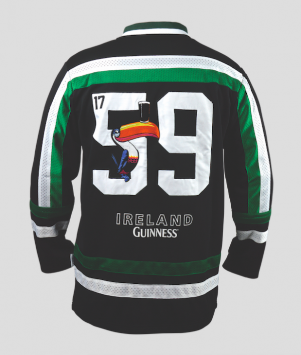 black and green hockey jersey