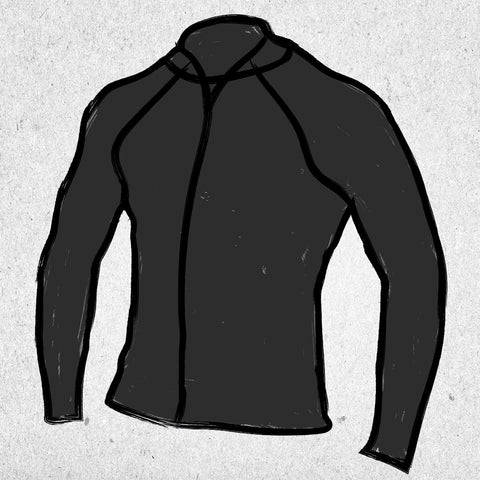 illustration of wetsuit jacket