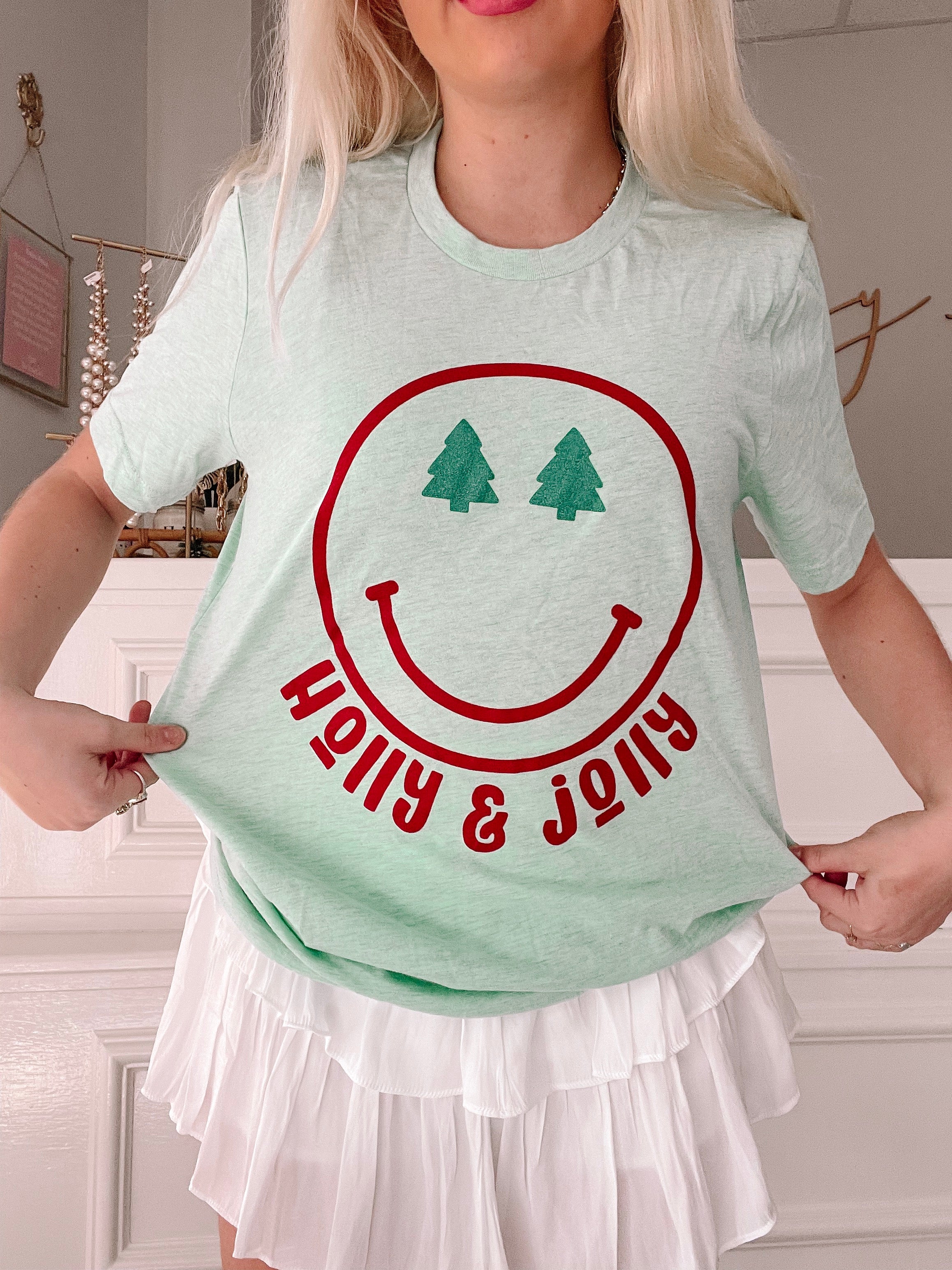 Holly Jolly Smiley Tee