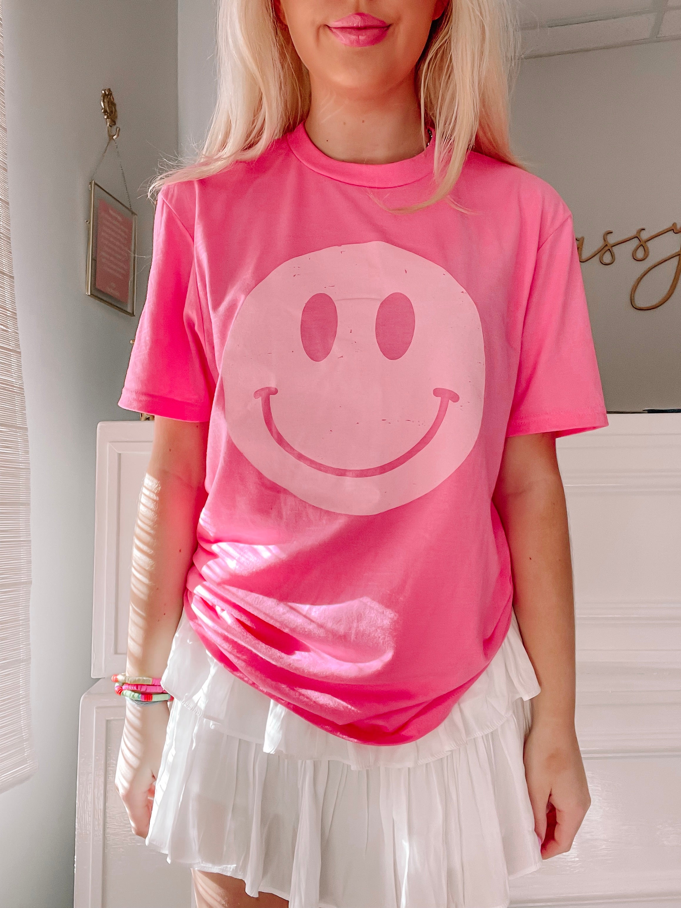 Hot Pink Happy Tee