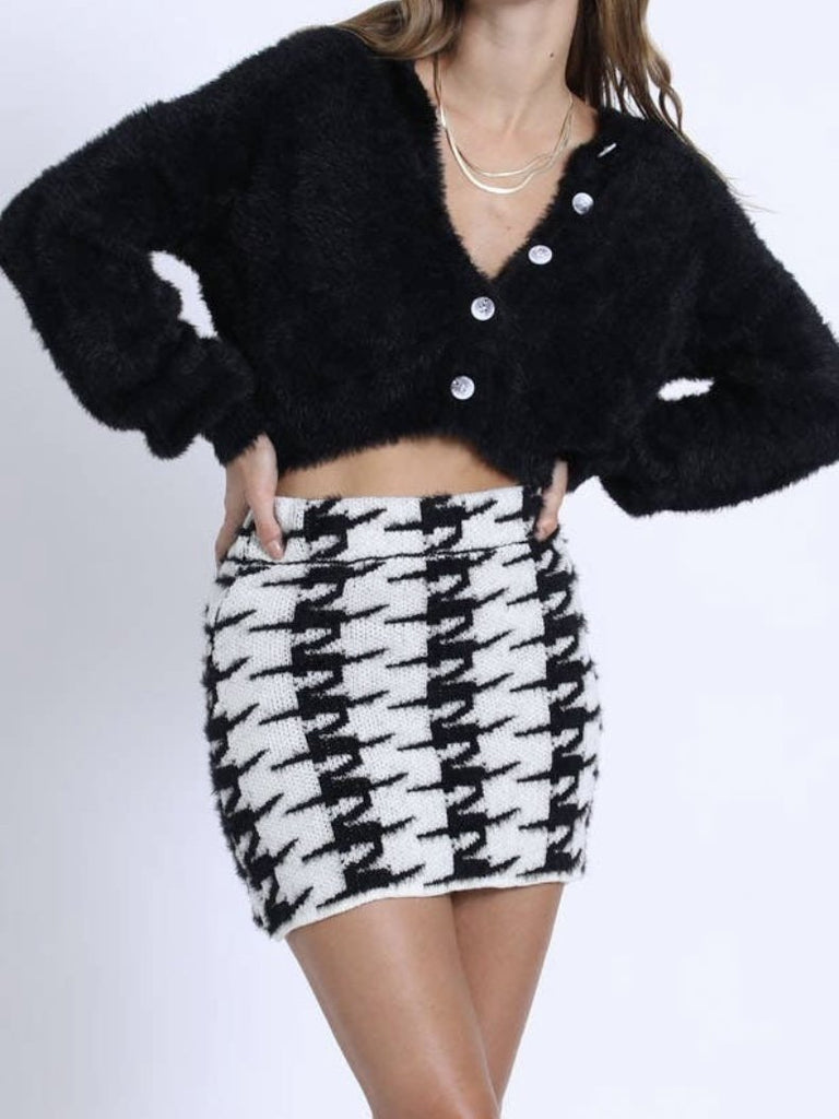 Her Majesty Houndstooth Skirt | Sassy Shortcake