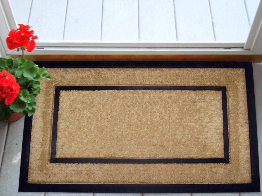 outdoor black rubber doormat