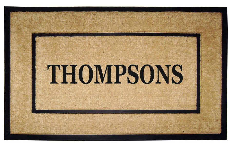 Personalized Coir With Rubber Frame Doormats Accentuary