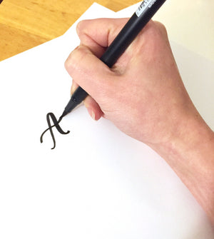 how to do calligraphy with a brush pen