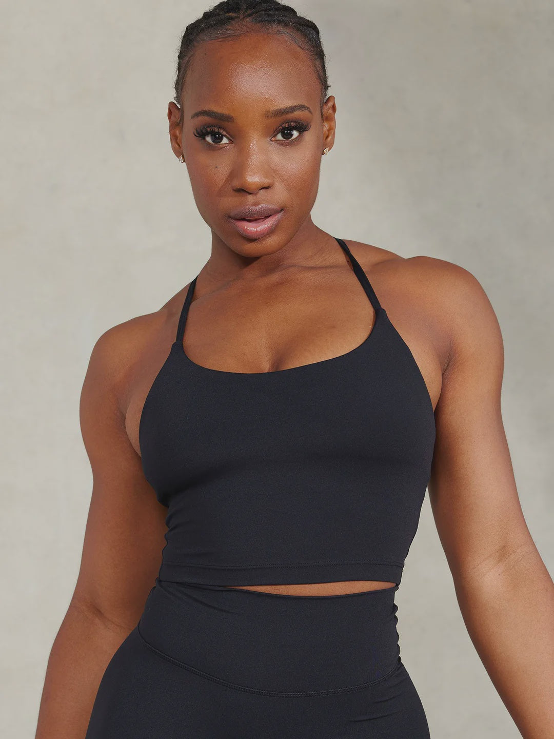 NKD ARCH HALTER SPORTS BRA - BLACK