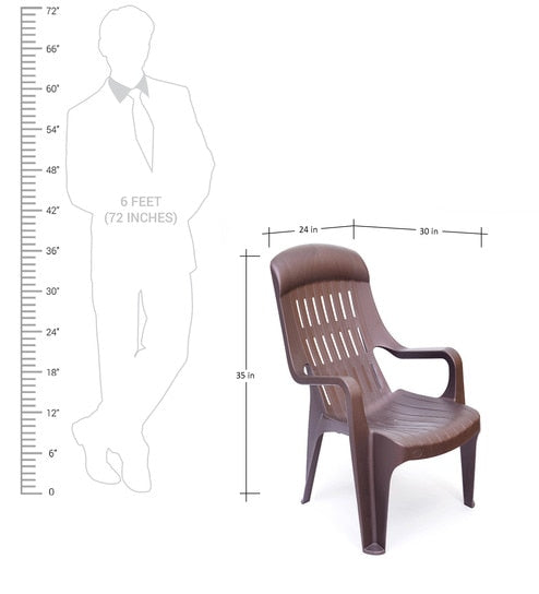 Nilkamal Weekender Leisure Plastic Chair In Brown Colour Tools