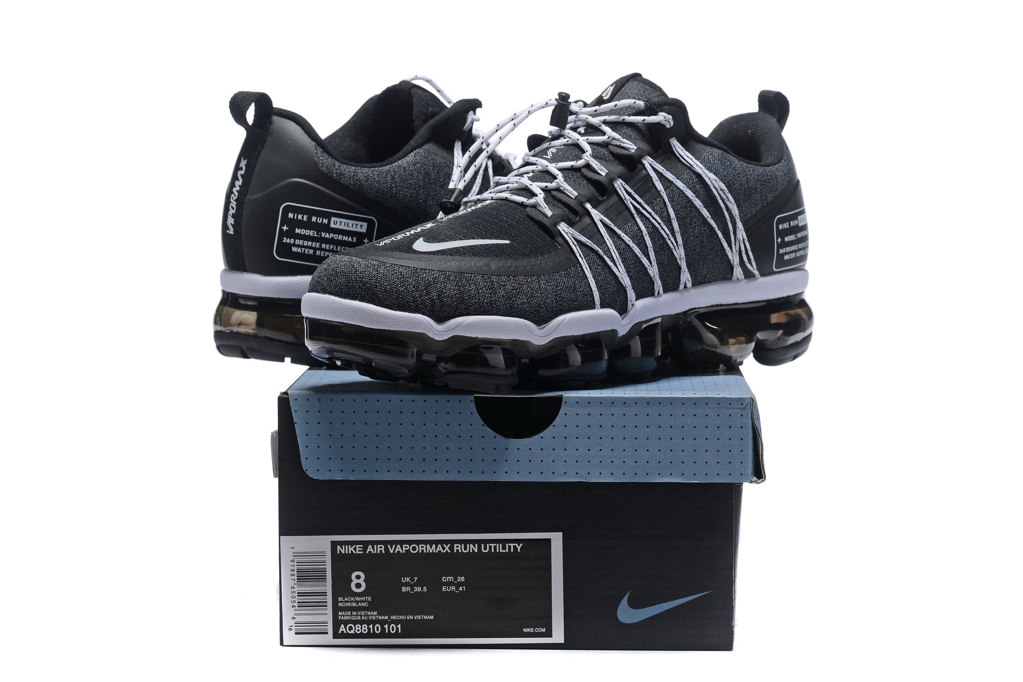 estera Inferior Crítico Nike Air Vapormax Run Utility Black White Shoes Sneakers Men Sale Size –  gossmidtown