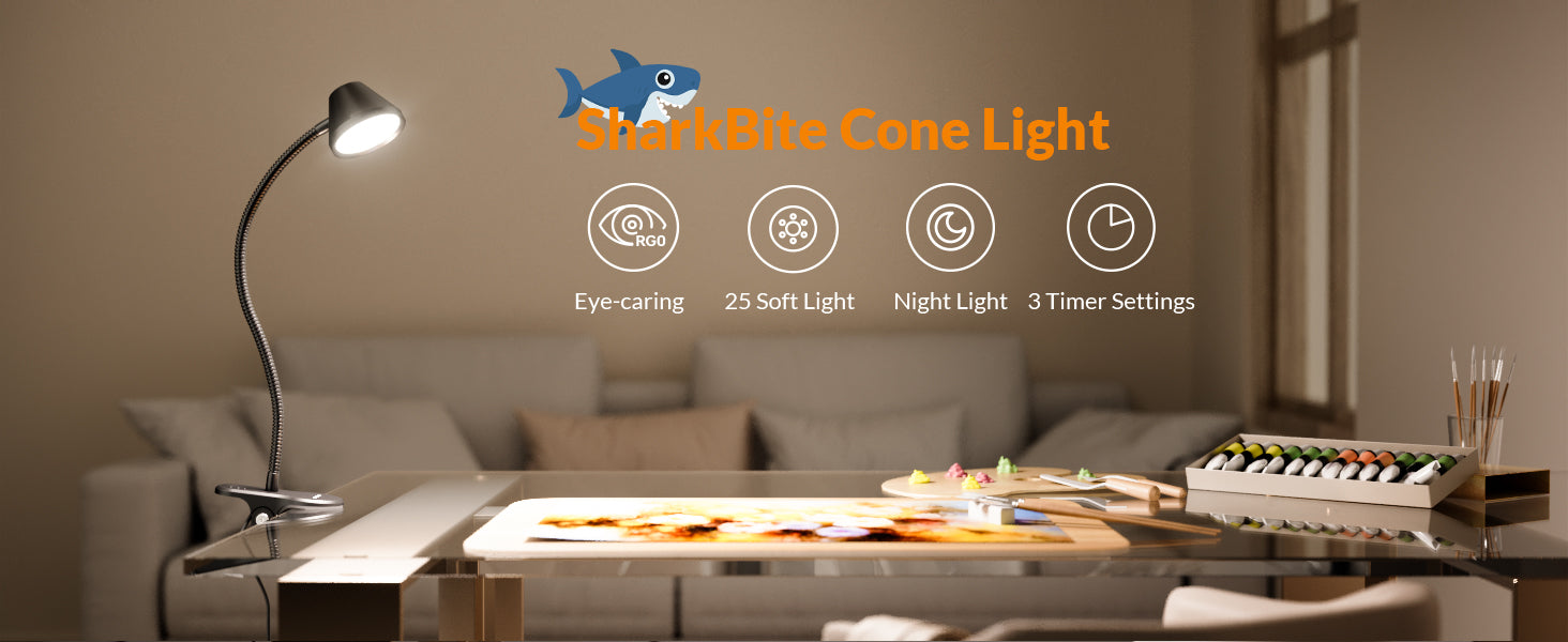 LEPOWER Sharkbite LED Clip on Light features