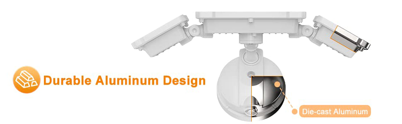 outdoor security light is made of aluminum