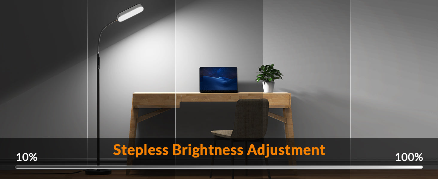 Flexible Gooseneck LED Floor Lamp Dimmable Eye-caring for Task Lightin