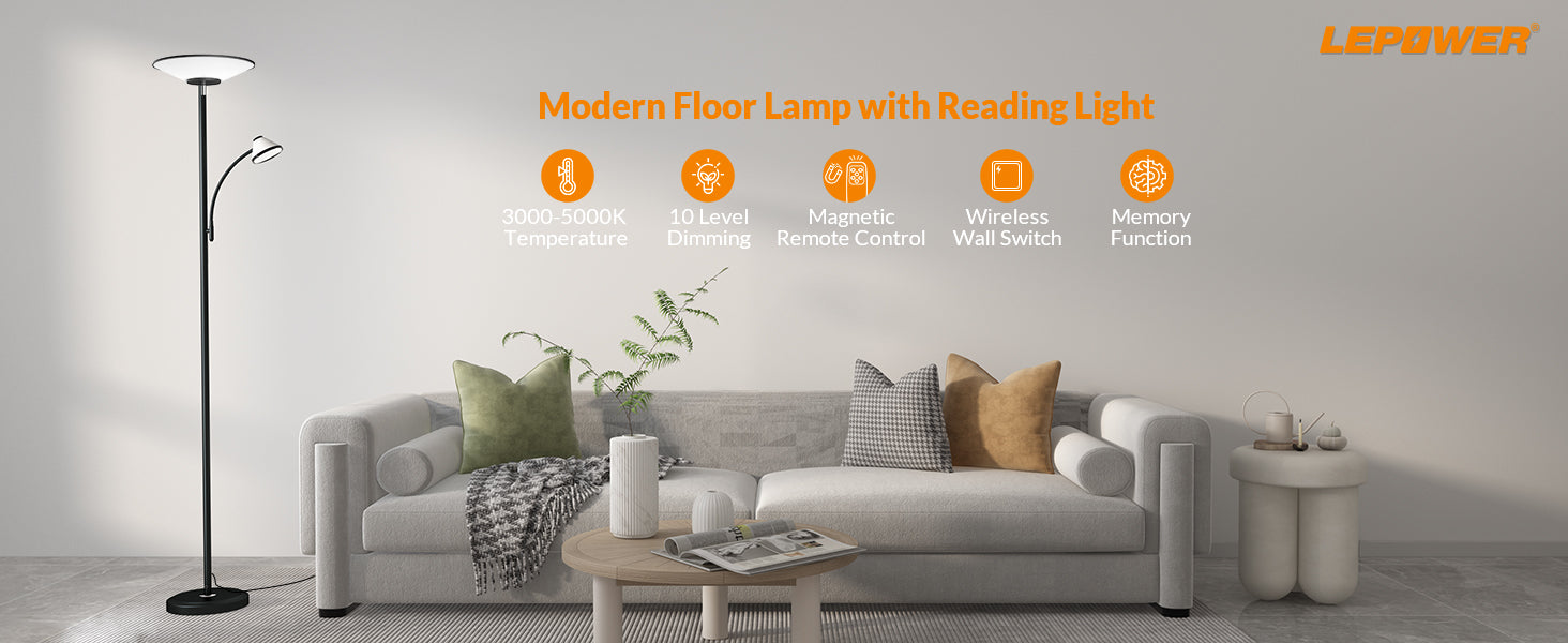Lepower LED Floor Lamp features
