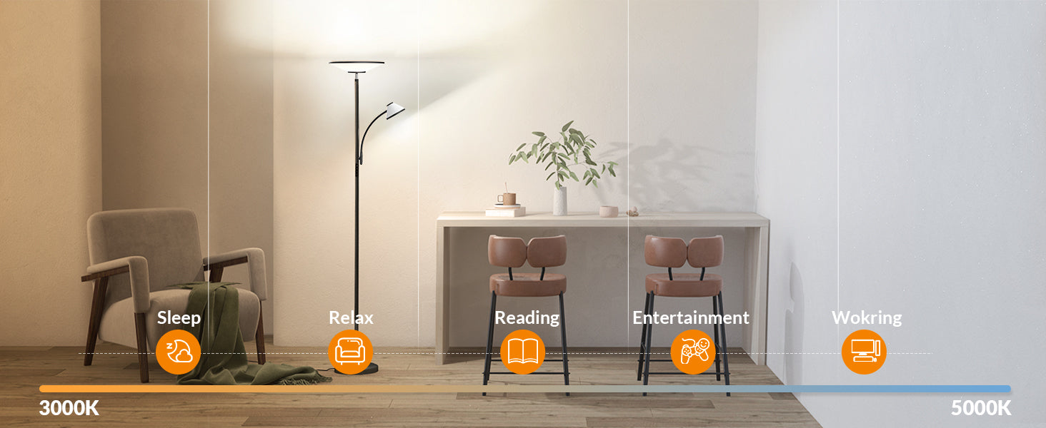 Lepower LED Floor Lamp dimmable