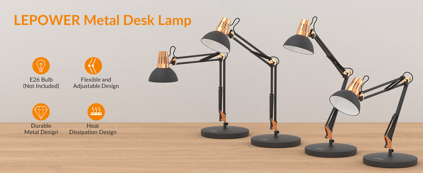 Lepower Metal Desk Lamp features