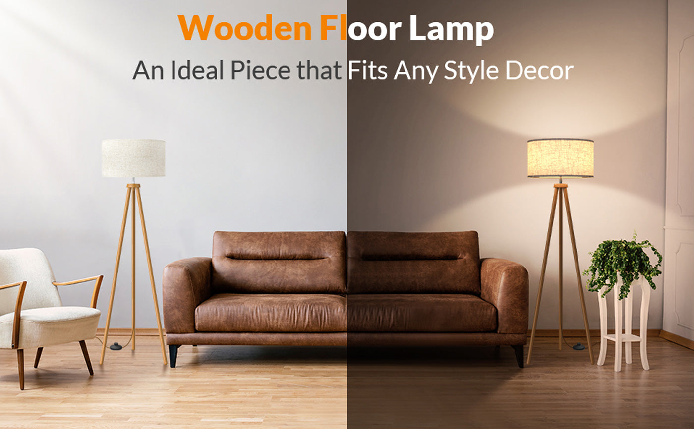 lepower wooden tripod floor lamp fit your style