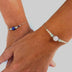 Bracelet argent, lapis-lazuli ou calcédoine