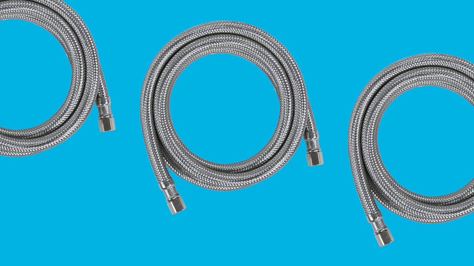 Certified Appliance Braided Stainless Steel Ice Maker Connector - 25ft