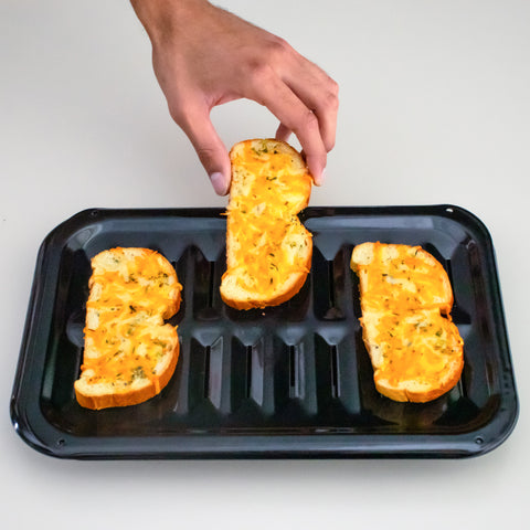 melty cheese bread on Certified Appliance Accessories broiler pan