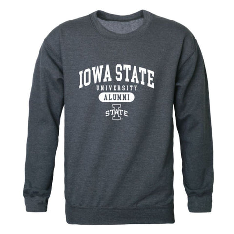 ISU Iowa State University Cyclones Alumni Fleece Crewneck Pullover Sweatshirt Heather Charcoal