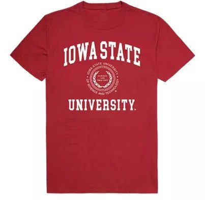 Iowa State University Cyclones NCAA Seal Tee T-Shirt Cardinal
