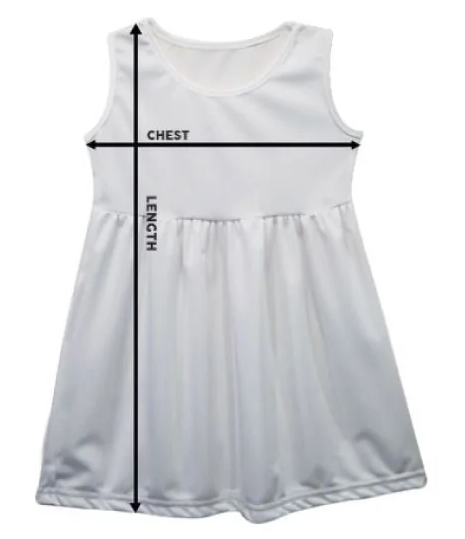 Dress with measurement signs