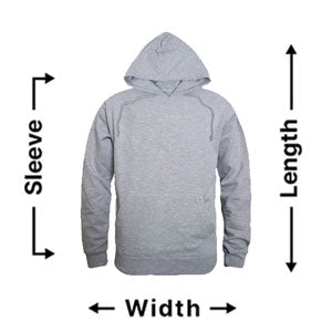 Hooded Sweatshirts with measurement signs