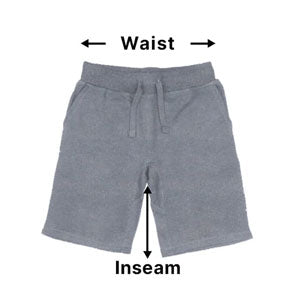 Shorts with measurement signs