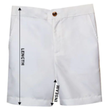 Boys Structured Shorts with measurement signs