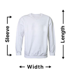 Sweatshirt with measurement signs
