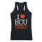 Black color - I Love East Central University Tigers Womens Tank Top