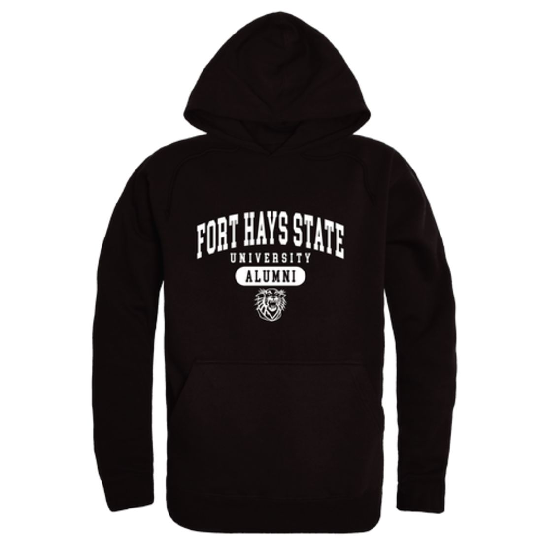 FHSU Fort Hays State University Tigers Alumni Fleece Hoodie Sweatshirts Black