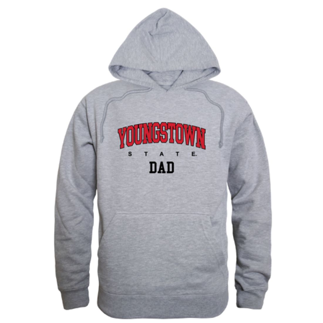 YSU Youngstown State University Penguins Dad Fleece Hoodie Sweatshirts Heather Grey