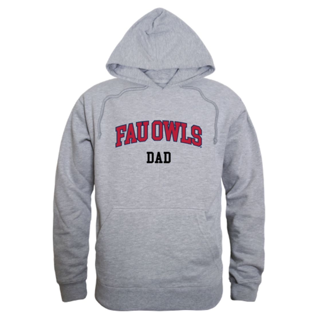 FAU Florida Atlantic University Owls Dad Fleece Hoodie Sweatshirts Heather Grey