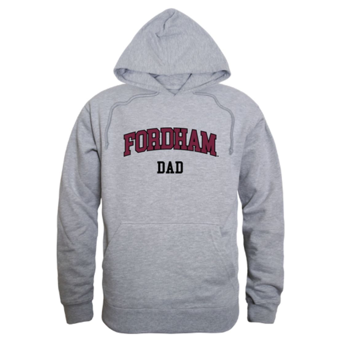 Fordham University Rams Dad Fleece Hoodie Sweatshirts Heather Grey