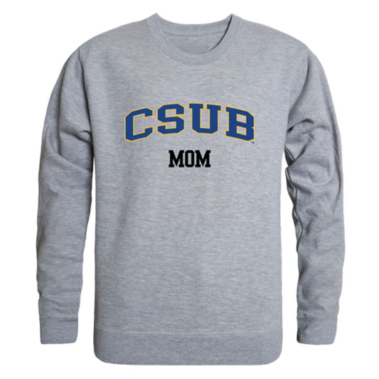 CSUB California State University Bakersfield Roadrunners Mom Fleece Crewneck Pullover Sweatshirt Heather Grey Small-Campus-Wardrobe