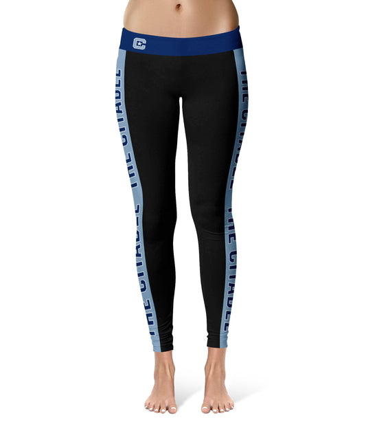 The Citadel Bulldogs Game Day Logo at Ankle Black Yoga Leggings