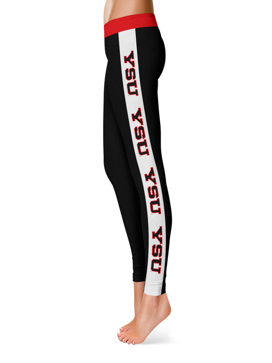 Youngstown State Penguins Large Logo on Thigh Black Yoga Leggings