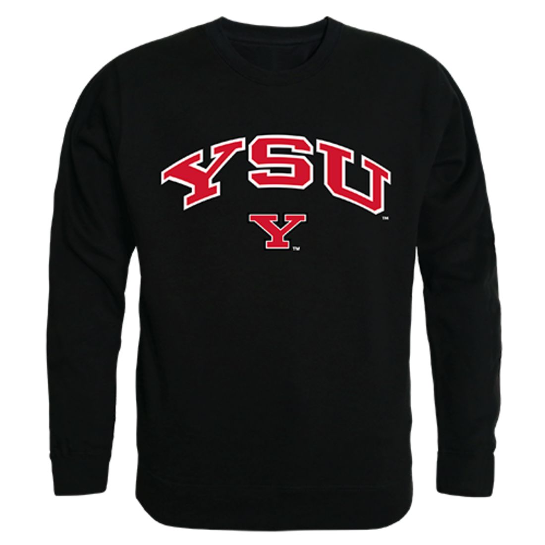 YSU Youngstown State University Campus Crewneck Pullover Sweatshirt Sweater Black