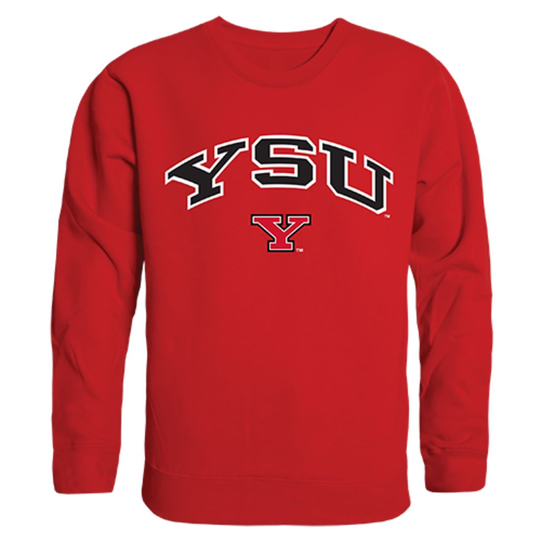 YSU Youngstown State University Campus Crewneck Pullover Sweatshirt Sweater Red