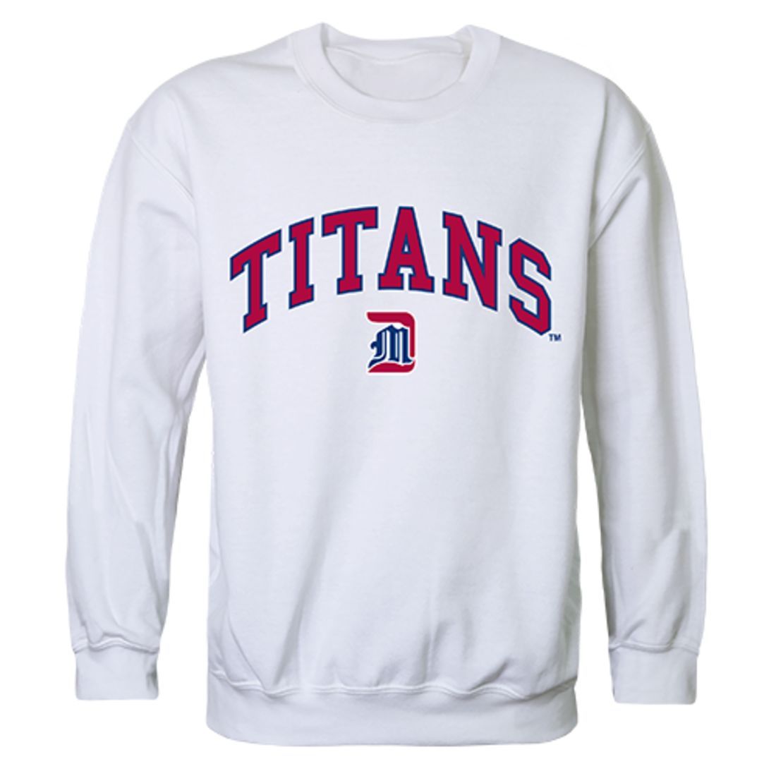 UDM University of Detroit Mercy Campus Crewneck Pullover Sweatshirt Sweater White