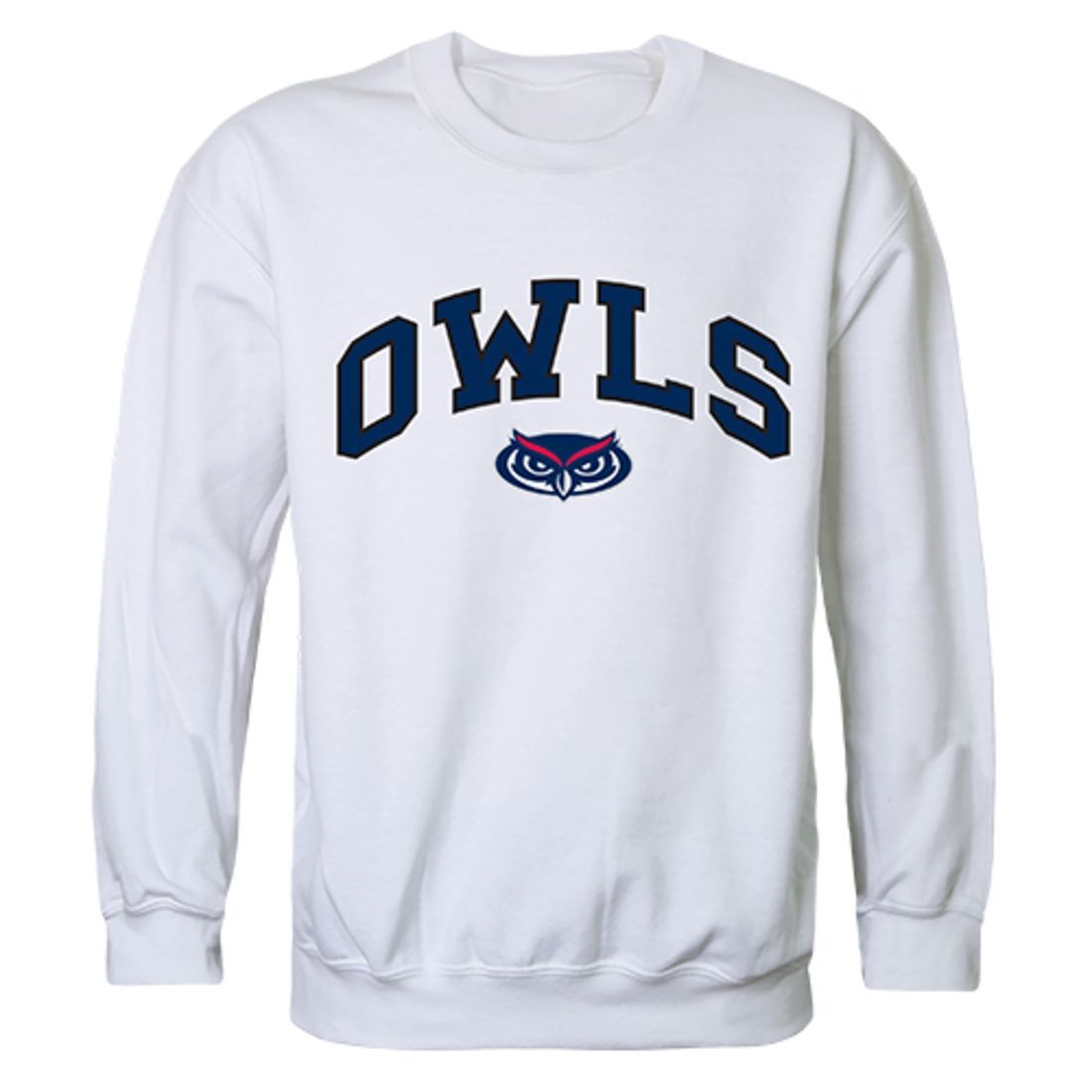 FAU Florida Atlantic University Campus Crewneck Pullover Sweatshirt Sweater White